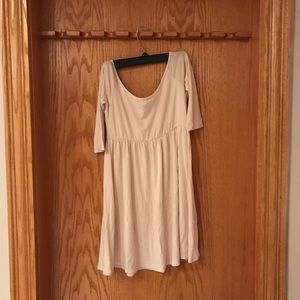 off the shoulder 3/4 length sleeve dress